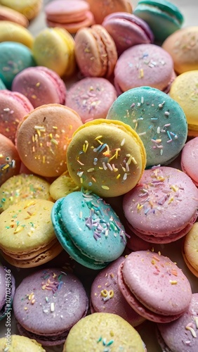 Pastel Macaroons Food Background