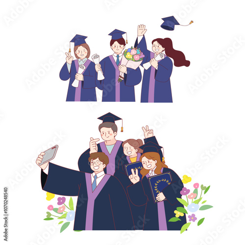 Graduates, graduate schools, adults, high school students, social workers, events, celebrations, parties, celebrations, graduation ceremonies
