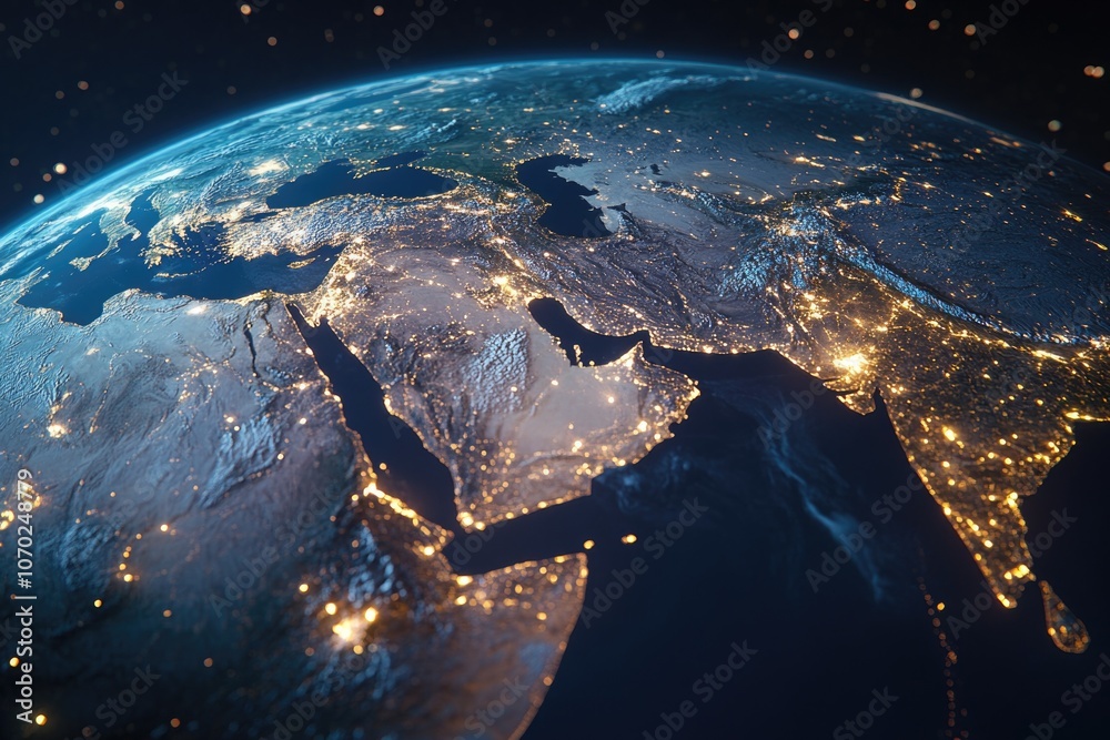 Earth from space at night Earth from space at night