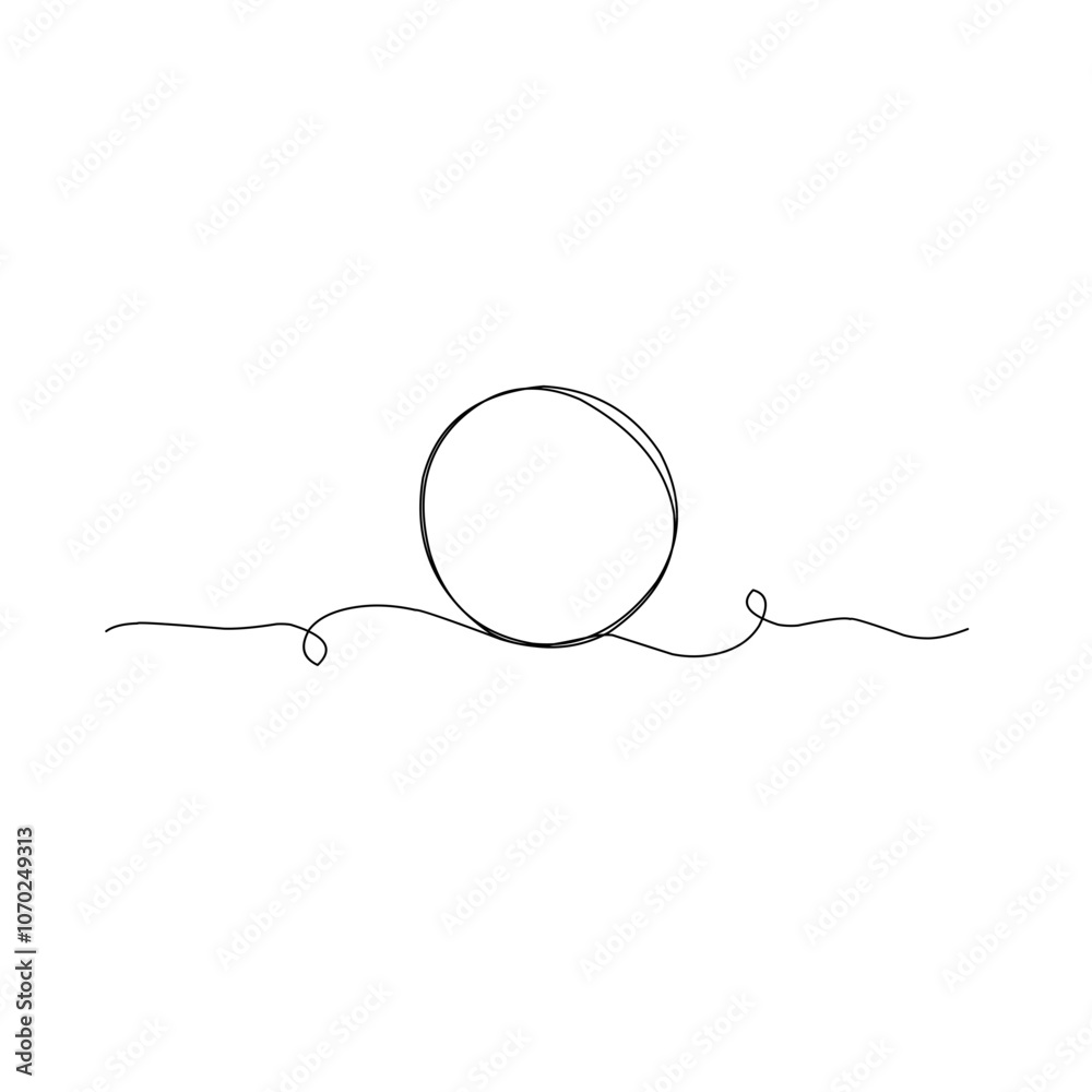 Circle frame continuous one line drawing Circle frame continuous one line drawing