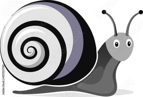 vector snail isolated on white background