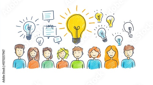 Creative brainstorming session with diverse individuals