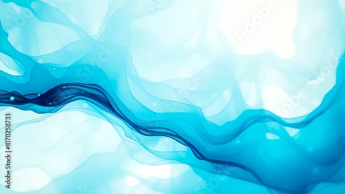 Wallpaper Mural Abstract Blue and White Swirling Fluid with Subtle Shimmering Effects Torontodigital.ca