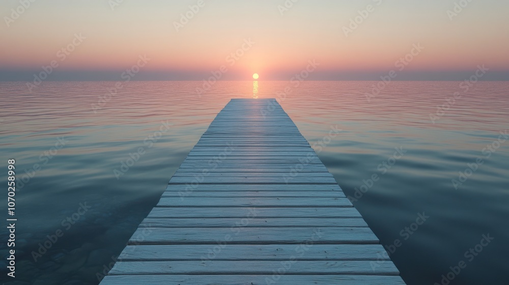 Obraz premium Sunset over Calm Waters