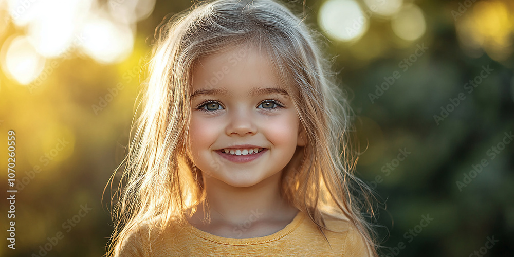 portrait of an white little girl with a smile portrait of an white little girl with a smile