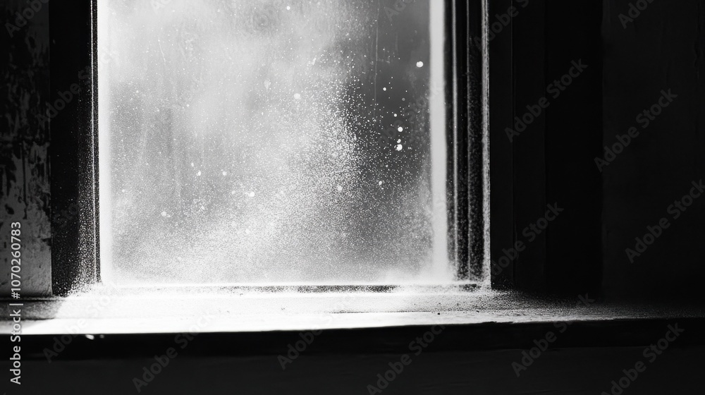 Obraz premium Dust accumulating on a neglected windowsill