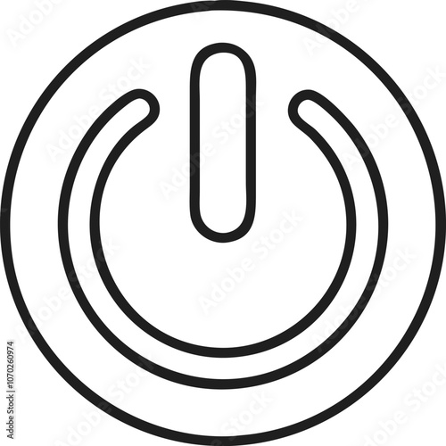 Power button line icon,