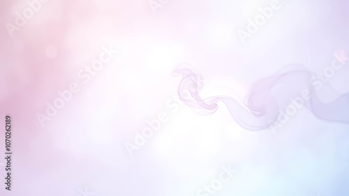 Abstract ethereal swirl of smoke, a delicate dance of light and form against a backdrop of soft pastel hues.