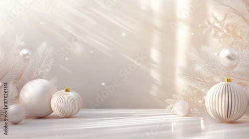 abstract christmas background with tree, gifts and toys