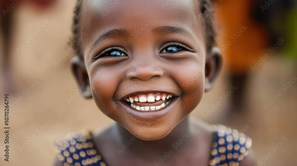 close up photo of Tanzanian child, smiling and happy close up photo of Tanzanian child, smiling and happy