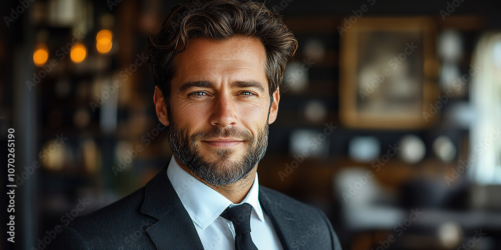 Portrait of an adult middle-aged man, concept