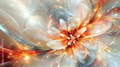 abstract background with flowers