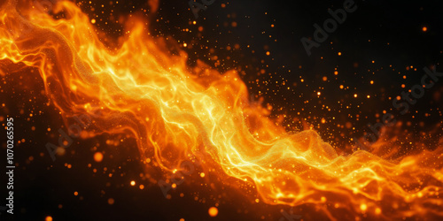 Golden Flame: Mystical Dance of Fire