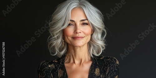 portrait of an woman on a studio background