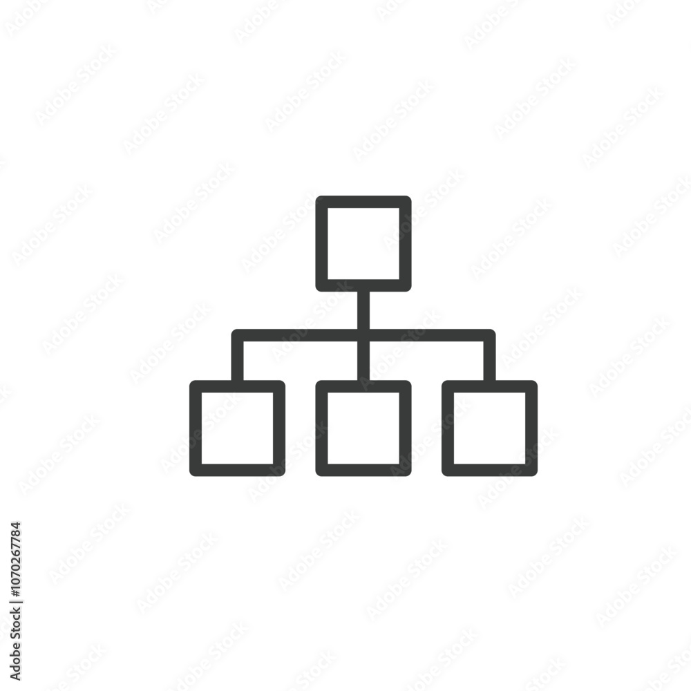 Organization Chart, icon in line design. Organization, chart, structure, hierarchy, management, flow, business on white background vector. Organization Chart editable stroke icon Organization Chart, icon in line design. Organization, chart, structure, hierarchy, management, flow, business on white background vector. Organization Chart editable stroke icon