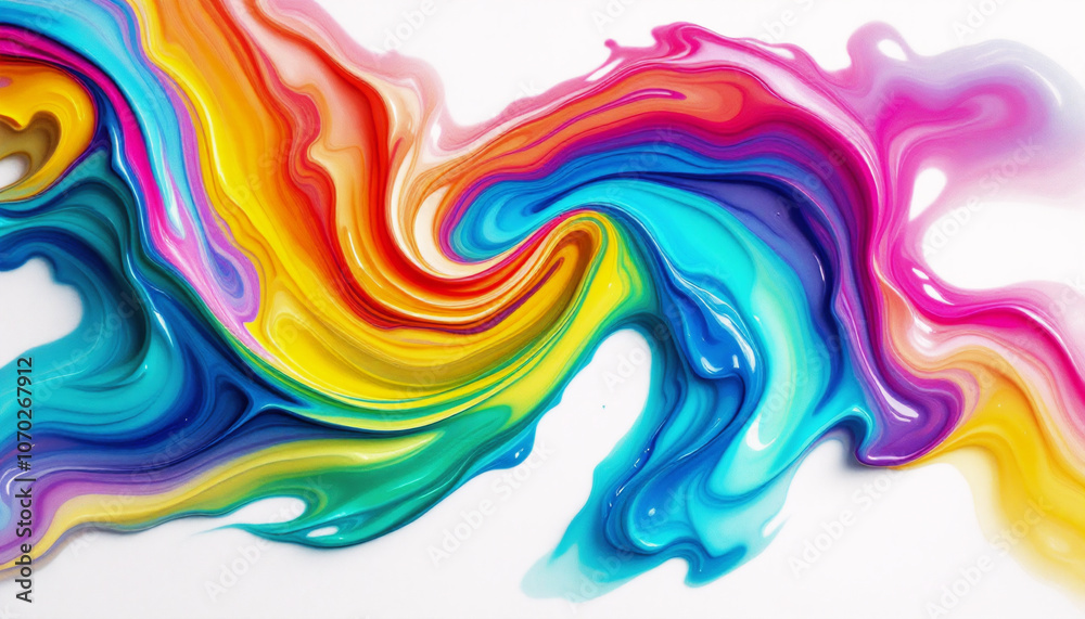 Fototapeta premium Cosmic Flow: The Dance of Flame and Ice Waves