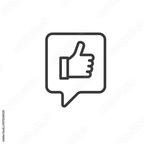 Positive reviews, icon in line design. Positive, reviews, feedback, rating, approval, satisfaction, recommendation on white background vector. Positive reviews icon editable stroke icon