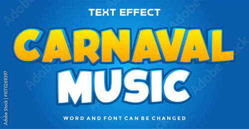 Carnaval music editable text effect