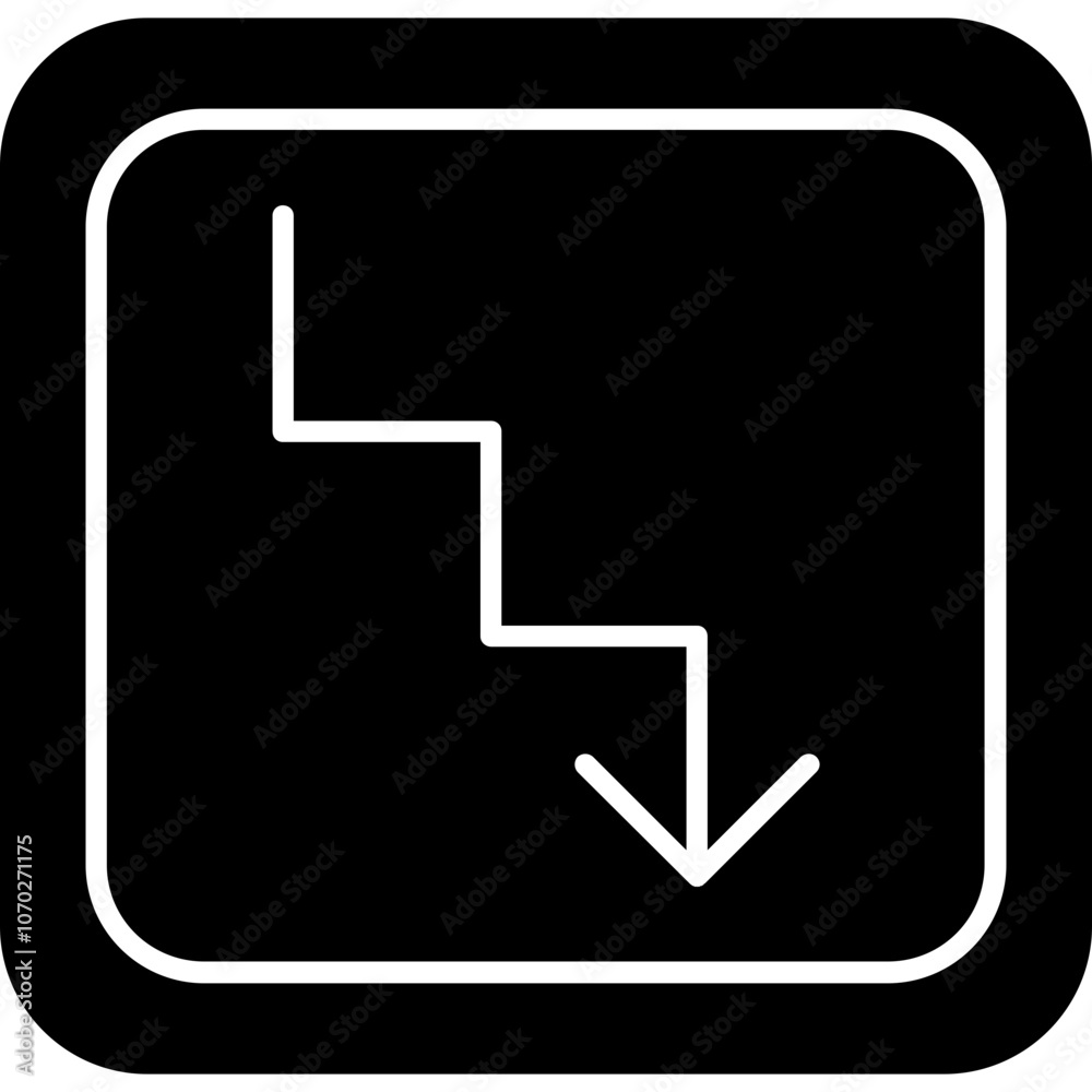 Arrow Step Down Icon Arrow Step Down Icon