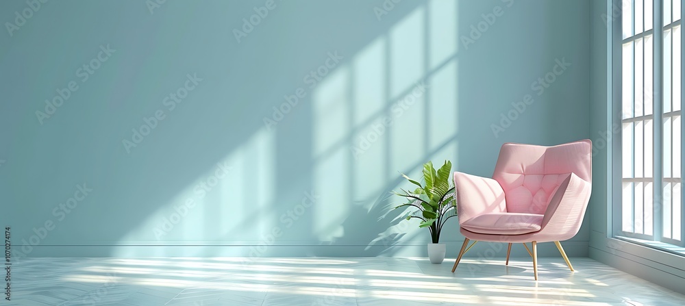 Stylish Wooden Living Room with a Bold Green Sofa and Spacious Wall Stylish Wooden Living Room with a Bold Green Sofa and Spacious Wall