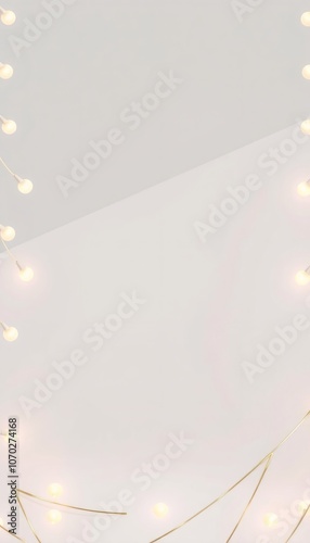 Minimalist lightbulbs with gold wire on white wall.