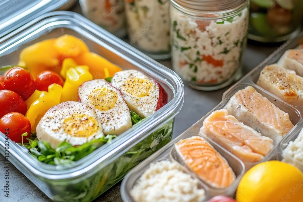 Healthy Meal Prep in Plastic Containers Healthy Meal Prep in Plastic Containers