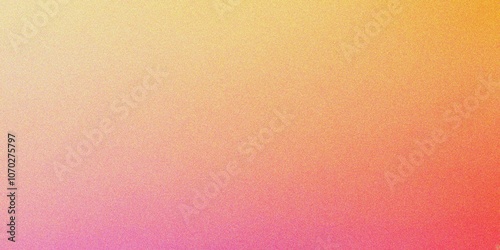 Abstract yellow and orange gradient background, grainy noise texture gradient