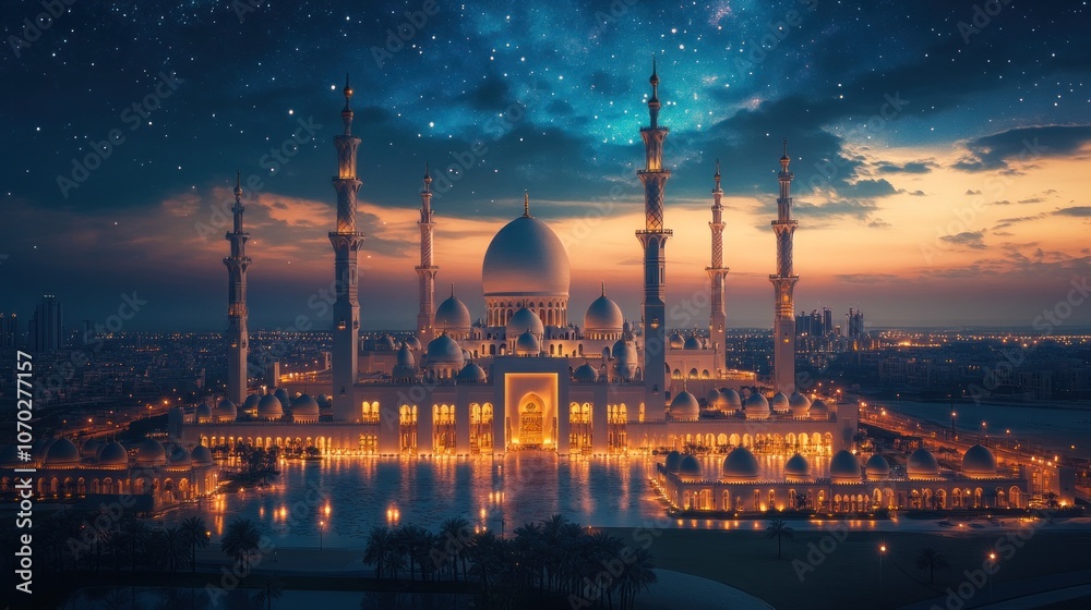 Fototapeta premium Grand Mosque at Night