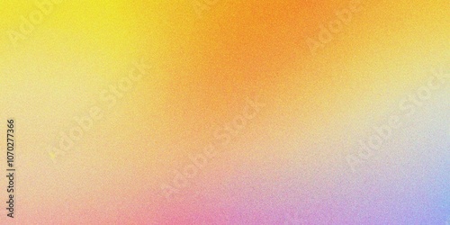 Abstract yellow and orange gradient background, grainy noise texture gradient