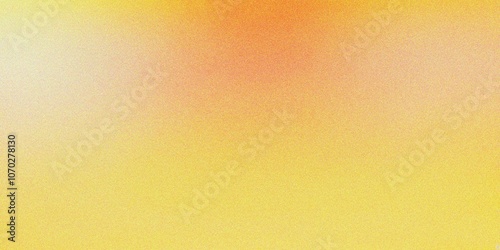 Abstract yellow and orange gradient background, grainy noise texture gradient