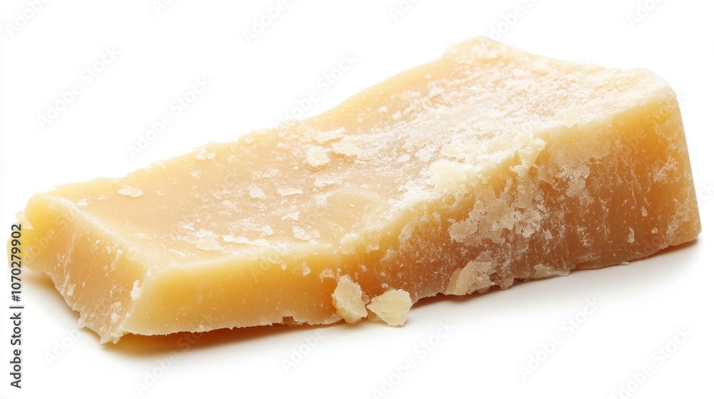 Single piece of Parmesan cheese, isolated on a white background. Single piece of Parmesan cheese, isolated on a white background.