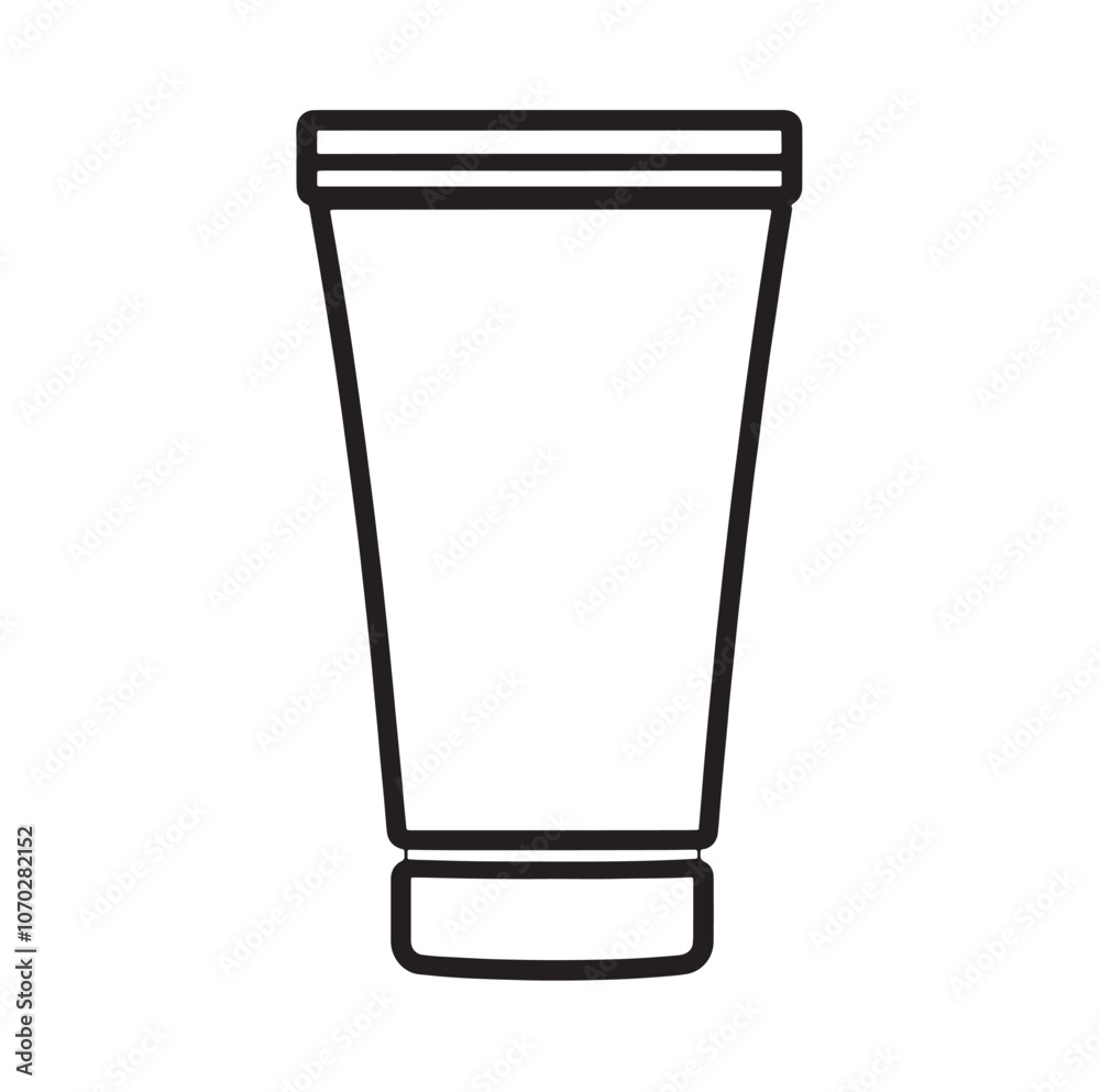 Cream tube icon Outline cream tube vector icon