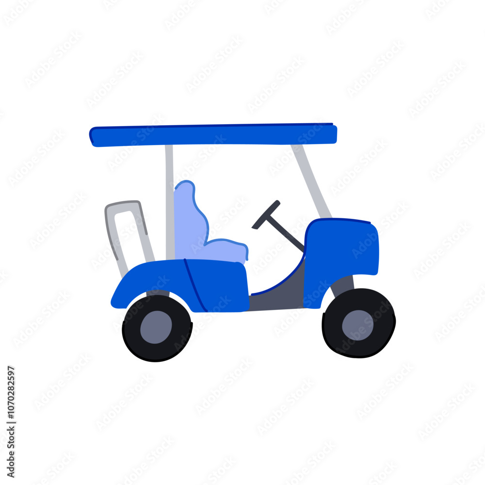 cwheels golf cart cartoon. seat bag, charger maintenance, accessories foldable cwheels golf cart sign. isolated symbol vector illustration cwheels golf cart cartoon. seat bag, charger maintenance, accessories foldable cwheels golf cart sign. isolated symbol vector illustration