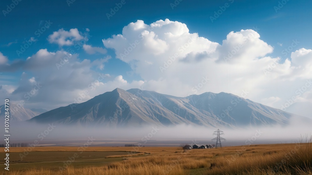 Obraz premium Majestic Mountain Landscape: Serene Nature Scenery, Perfect for Wall Art or Home Decor