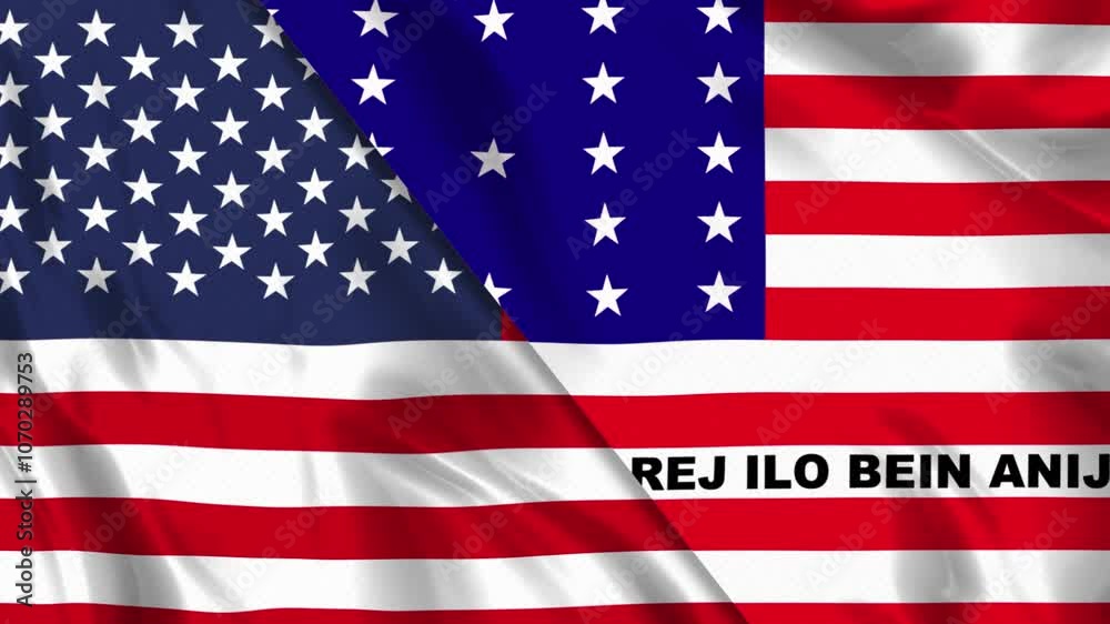 USA and Bikini Atoll Flag Loop USA and Bikini Atoll Flag Loop