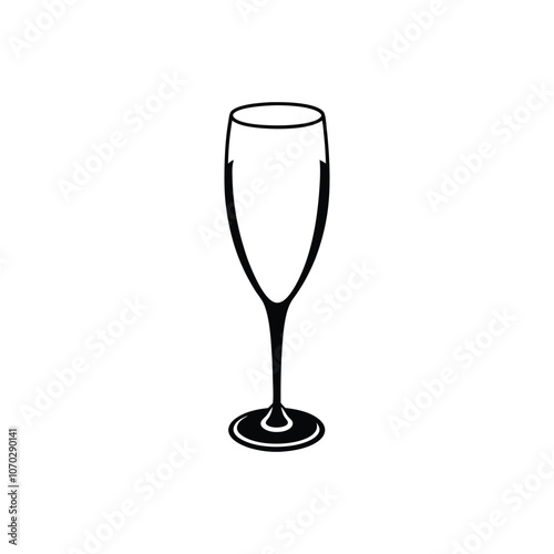 A glass silhouette icon vector illustration