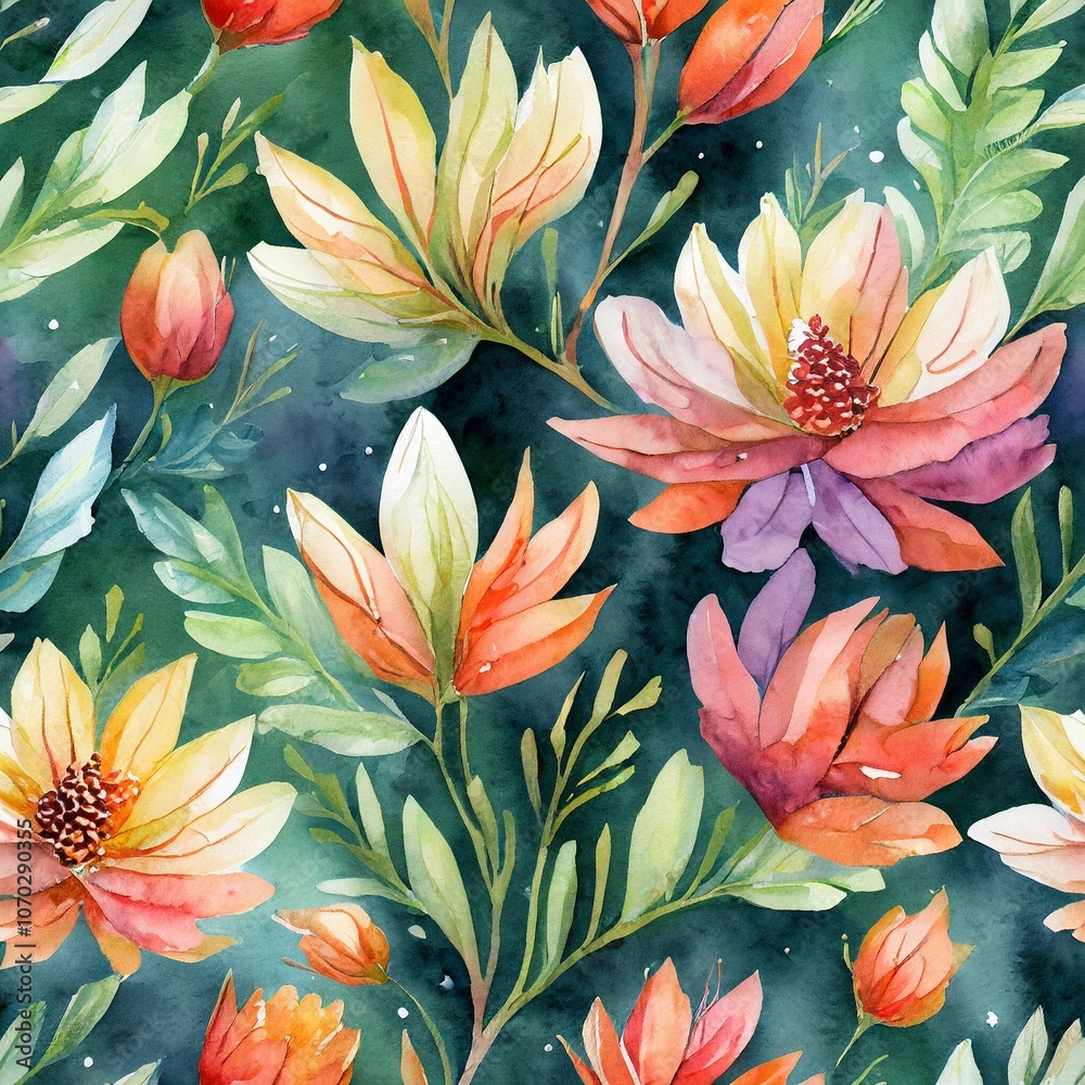 Abstract allover floral design Abstract allover floral design