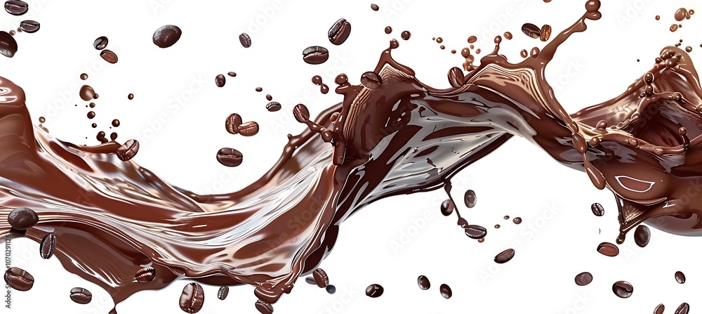 Dynamic Coffee and Milk Splash Dynamic Coffee and Milk Splash