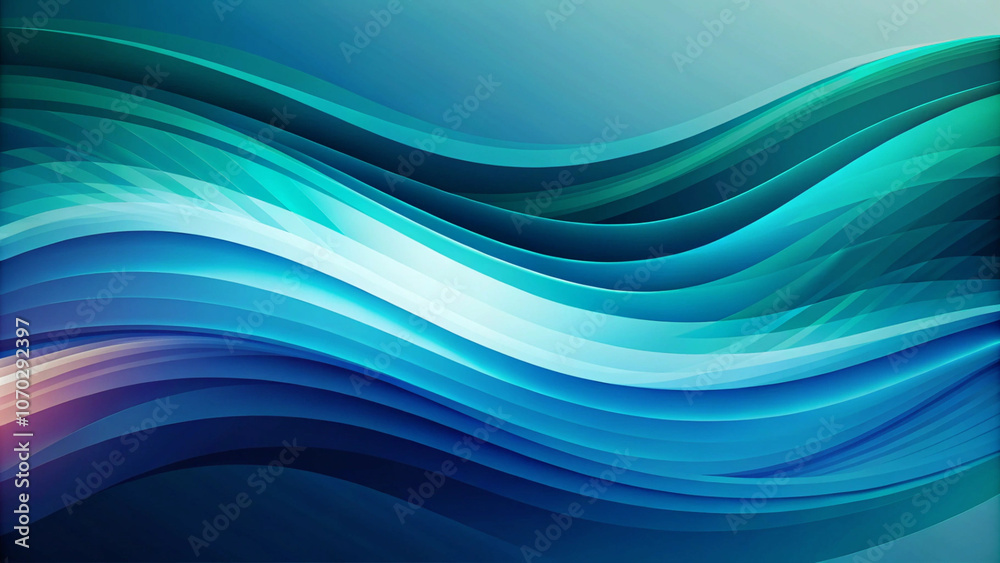 Abstract blue waves with flowing lines and gradient effect Abstract blue waves with flowing lines and gradient effect