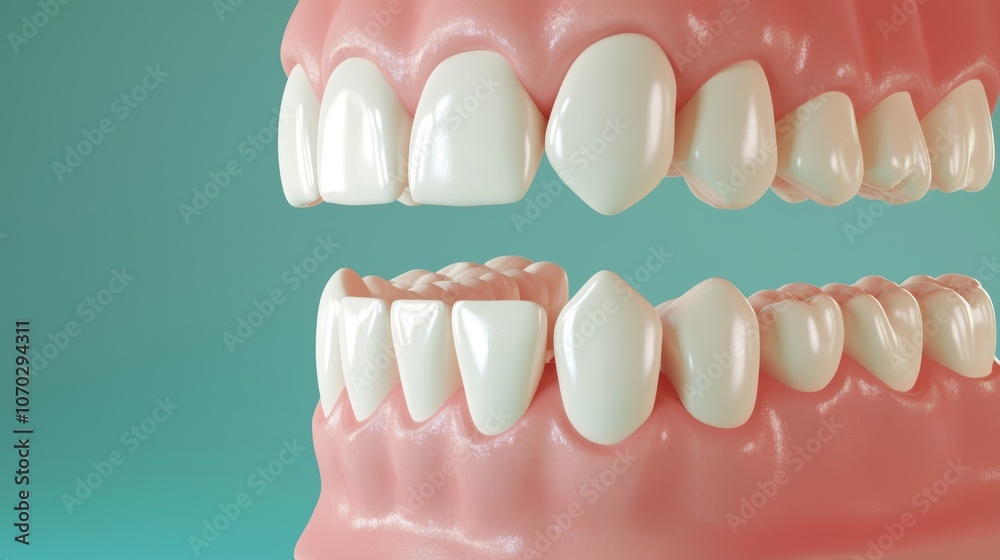 Obraz premium Realistic Dental Model Displaying Human Teeth Structure