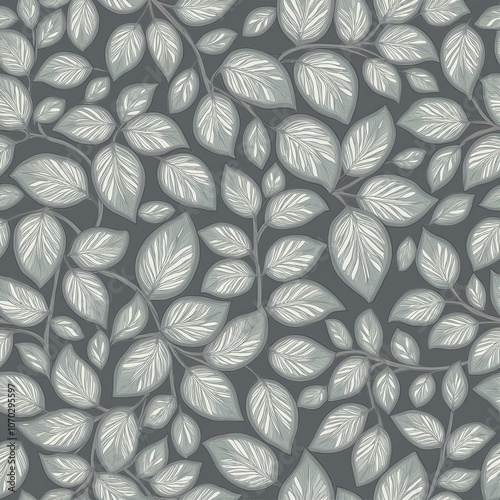 Monochrome Leaf Motif