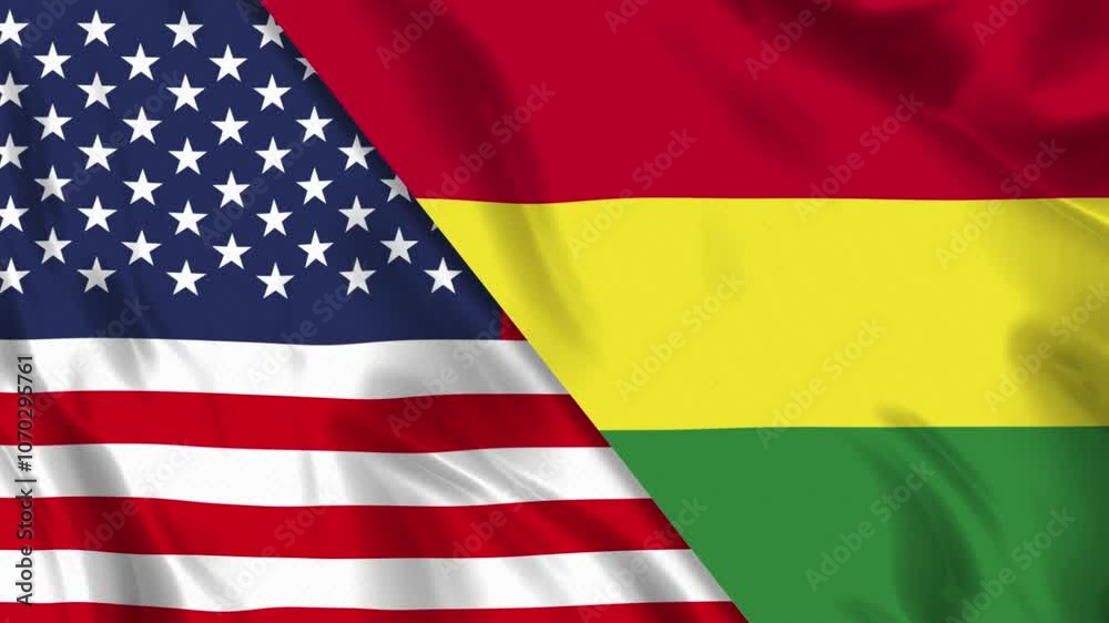 USA and Bolivia Flag Loop USA and Bolivia Flag Loop