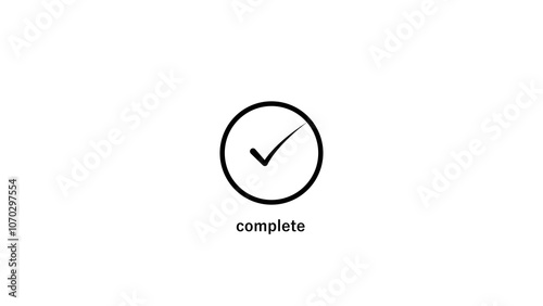 Abstract positive check mark sign illustration. Accepted  tick mark symbol.