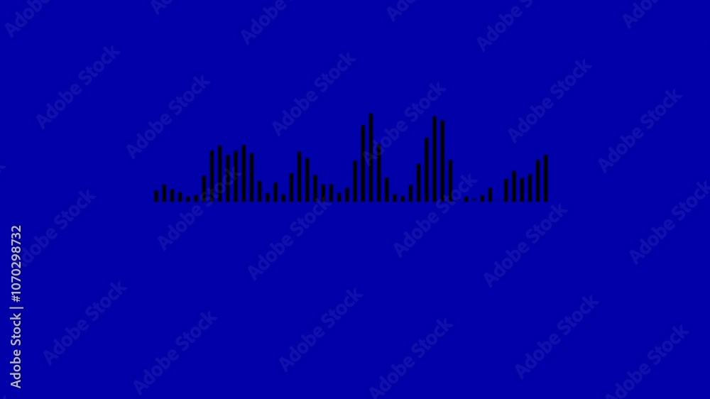 Simple Audio Waveform sound waves loop. Simple Audio Waveform sound waves loop.