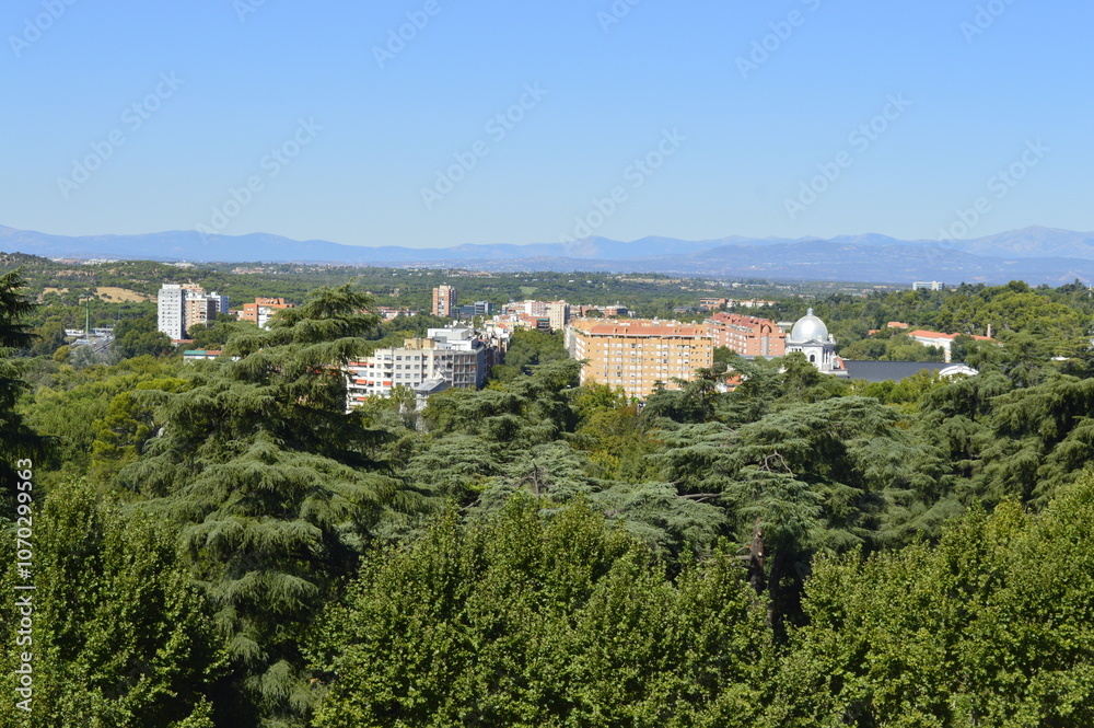 Naklejka premium Vista de área verde em Madrid