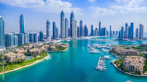 Modern Dubai Marina Skyline