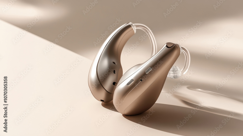hearing aid electronic device wear in ear ,sounds wave on background hearing aid electronic device wear in ear ,sounds wave on background