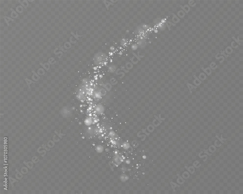 Christmas glowing bokeh. Spot of sparks and whites the stars sparkle with a special light.White light lights Dust.
