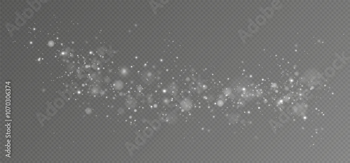 Christmas glowing bokeh. Spot of sparks and whites the stars sparkle with a special light.White light lights Dust.