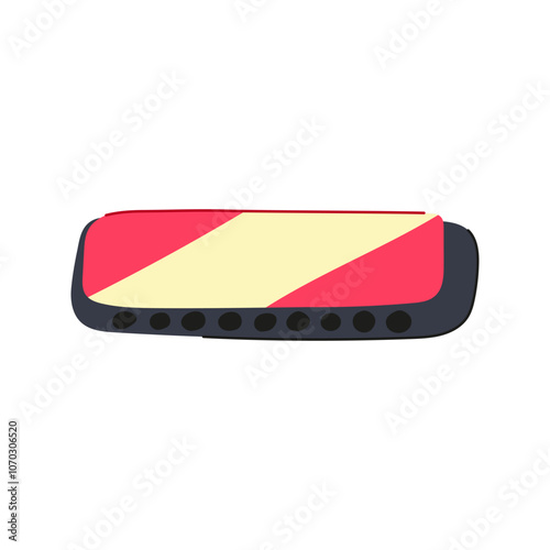 melody harmonica cartoon. folk country, soul bend, draw blow melody harmonica sign. isolated symbol vector illustration
